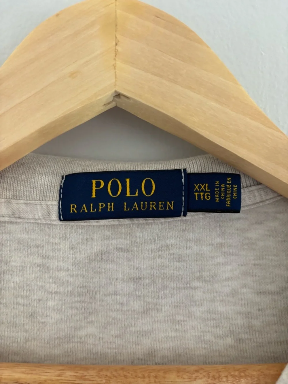 Ralph Lauren Polo Shirt in Light Gray with Navy Pony